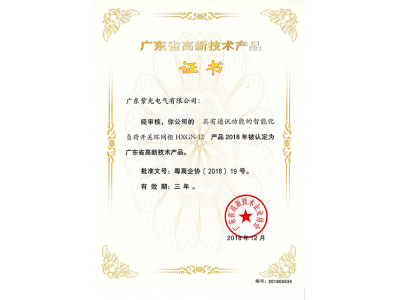 智能化負荷開關(guān)環(huán)網(wǎng)柜-廣東高新技術(shù)產(chǎn)品